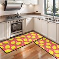 thumbnail image 3 of Kitchen Rugs Sets Of 2,Yellow Lemon Fruit Dots Red Pattern Anti Fatigue Kitchen Mat Rugs Non Slip Washable,Decorative Kitchen Floor Mats for Kitchen,Sink,Laundry,17"x47"+17"x47", 3 of 5