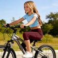 thumbnail image 7 of biudgviw Girls Capri Leggings with Pockets Casual High Waisted Athletic Yoga Pants Breathable Soft Dance Running Tights for Kids, 7 of 7