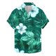 thumbnail image 1 of Camisas Hawaianas de los Hombres de Moda Casual Floral Impresión de Manga Corta Solapa Botón Arriba, Ligero para Primavera Verano, 1 of 9