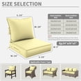 thumbnail image 2 of Kimunuk Outdoor Seat Cushion Set, 24" X 24" X 4" Water-Resistant & Fade-Resistant Patio Furniture Replacement Cushions with Handle and Straps for Sofa Chair, Light Yellow, 2 of 7
