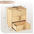 thumbnail image 5 of Ktaxon Fluted Nightstand with Charging Station, End Table Wooden Bedside Table Large Capacity Easy to Assemble, 5 of 10