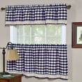 thumbnail image 3 of Traditional Elegance Buffalo Check Window Curtain Panel - 42x84 - Navy, 3 of 3
