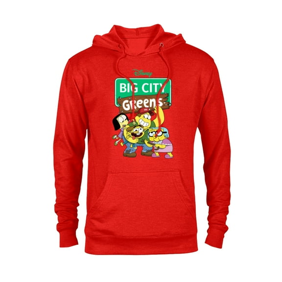 Disney Channel Big City Greens - Pullover Hoodie for Adults -Customized-Red Heather