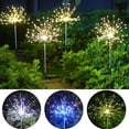 thumbnail image 5 of grey Luces solares de fuegos artificiales para exteriores, paquete de 4 luces Led de cadena, decoraciones navideñas para fiesta, jardín, 5 of 5