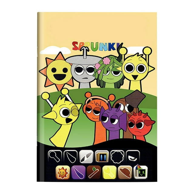 Libro de escritura a mano Sprunki Figures, libros para colorear, libro de trazado, libro de dibujo lineal, trazado pintado a mano, libro de imágenes para practicar el control del lápiz, boceto para am
