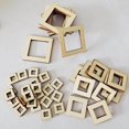 thumbnail image 2 of thinsony 100Pieces Bulk Unfinished Wooden Pieces Crafts Square, 2 of 7