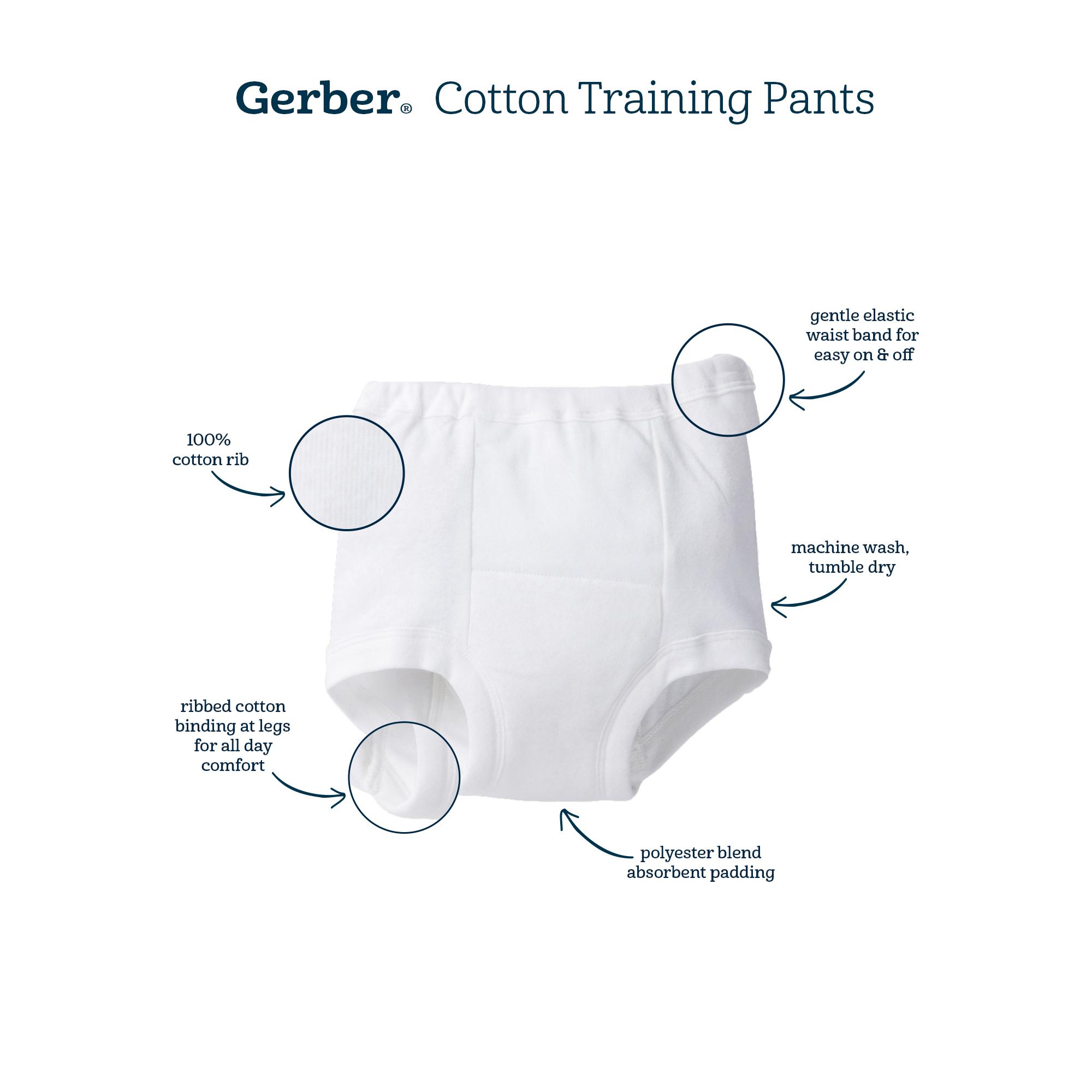 Gerber Baby Toddler Unisex Cotton Training Pants, 3-Pack - image 5 of 5