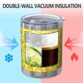 thumbnail image 2 of 12oz Tumblers Yellow Lemon Slices Yellow Pattern Vacuum Insulated Stainless Steel Travel Tumbler Cups Mug with Lid and Straw for Beer,Coffee,Beverages with Cleaning Brush for Cold & Hot Drinks, 2 of 5
