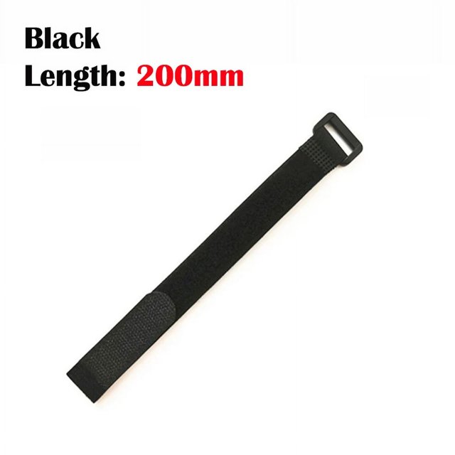 10-300 Pcs Sangles en Nylon Réutilisables à Crochet et Boucle, Ruban de Fixation Inversé Coloré, Attaches de Câble Autocollantes, Lot d'Enroulements, Attaches Fixes, Bricolage Noir x 200mm 200 Pcs