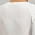 thumbnail image 6 of ZHYou Women's V-Neck Long Sleeve Fitness Top Stretchy Athletic Shirt Quick Dry Workout Tee Moisture Wicking Active Wear Slim Fit Gym Clothing,White,Size M, 6 of 9