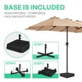 thumbnail image 3 of SUPERJARE 13ft Patio Umbrella with Base Included, Double Sided Outdoor Umbrellas with Fade Resistant Canopy, Large Market Table Umbrella for Deck, Yard, Pool, Beige, 3 of 11