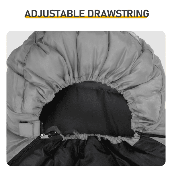 Alvantor USB Powered Hooded Heated Sleeping Bag for Adults and Kids, 3 Heat Levels, 14 to 50 F, Includes Carry Bag, 82.7 x 33.5 in