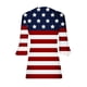 thumbnail image 4 of Fiudx Ofertas Flash Del Día Camiseta Estampada a La Moda para Mujer, Blusa con Mangas 3/4, Camisetas Informales con Cuello En V, 4 of 5