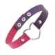 thumbnail image 5 of Guardurnaity Collar colorido Regalo dulce Collares punk Gargantillas de cuero de clavícula Diseño simple Gargantilla de corazón Púrpura + rojo Púrpura + rojo púrpura 2Conjunto, 5 of 6