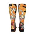 thumbnail image 6 of Honeii Halloween Flamingos Print Calf Socks Sports Socks Seamless Toe, Trouser Socks,Knee High Long Socks for Women and Men-One Size, 6 of 8