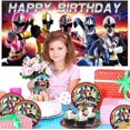 thumbnail image 5 of Power Ranger Party Supplies Plates Decorations Birthday Cake Topper Banner Decor Backdrop Balloons, 5 of 8