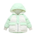 thumbnail image 2 of KYAIGUO Kids Toddler Boys Girls Winter down Puffer Outerwear Jacket Baby Autumn Winte Warm Hooded Jacket Zipper Up Cute Thermal Little Big Girls Snow Coat,Size 1-9T, 2 of 7