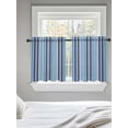 thumbnail image 5 of Blue Green Striped Tier Curtains 36 Inch Length,Sheer Curtains for Bedroom Living Room Window Colorful Abstract Vertical Lines Art Small Half Window Kitchen Curtains & Drapes 27.5"x36" 2 Panels, 5 of 6
