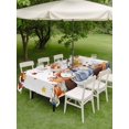 thumbnail image 3 of Outdoor Tablecloth with Umbrella Hole and Zipper, Gnomes Pumpkin Fall Rectangle Table Cloth 52x70 Inch Waterproof Tablecloth, Thanksgiving Branches Maple Leaf Picnic Table Cover for Patio Camping, 3 of 7