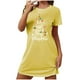 thumbnail image 5 of Camisón corto de talla grande para mujer, camisón de manga corta con estampado de pecho a la moda, camisón para mujer, 5 of 5