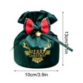 thumbnail image 3 of Puntoco Bolsa navideña de terciopelo con bolsillo para guardar frutas en Nochebuena, 4 unidades Liquidación de adornos de decoración interior y exterior en Navidad, 3 of 7