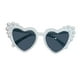 thumbnail image 5 of Gafas de sol para mujer, creativas gafas de sol tipo ojo de gato para vacaciones, conciertos, invierno. blanco gris, 5 of 9