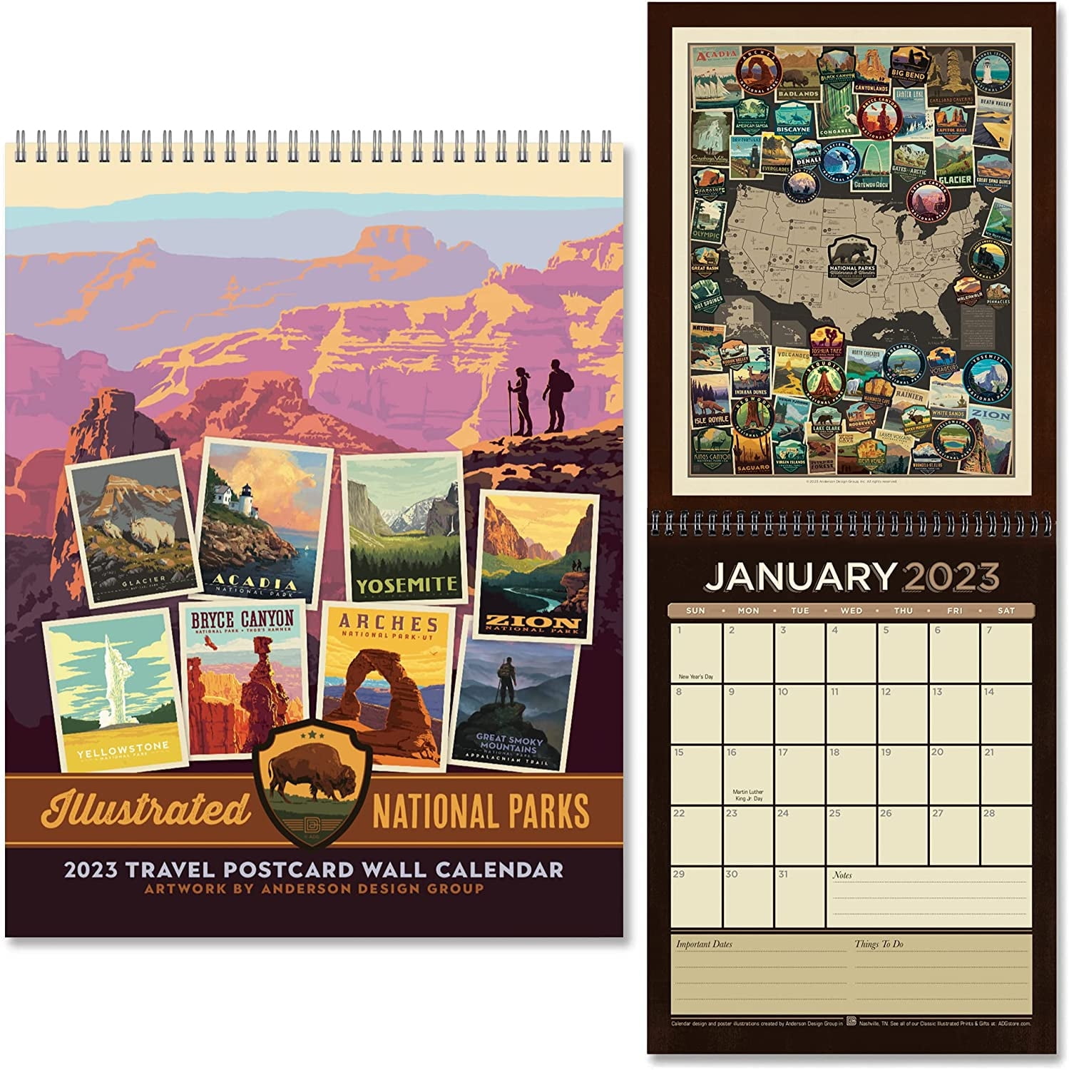 americanflat-12-month-2023-calendar-national-park-postcards-design-monthly-format-large-wall-calendar-hanging-wall-planner-10x26-inches-when-open-walmart-com