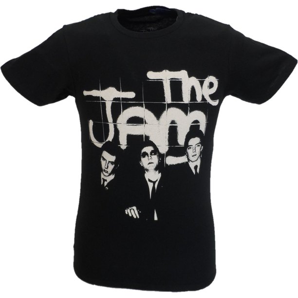 The Jam - Camiseta Foto de Grupo de Algodón para Adultos Unisex (Negro)