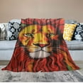 thumbnail image 2 of COMIO Reggae Rasta Lion Blanket Throw Bedding Room Decor Flannel Blankets for Bed Sofa, 2 of 6