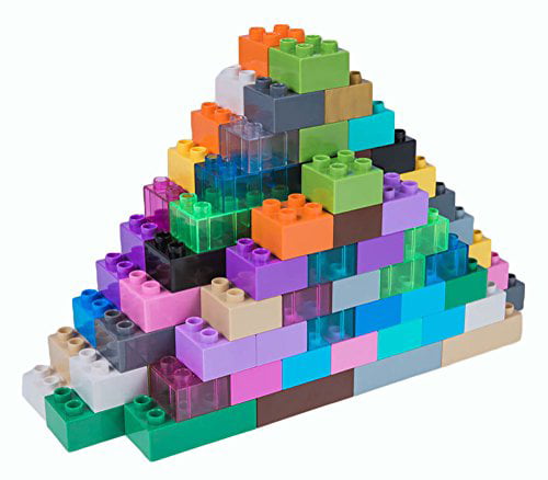 Premium Big Briks 12 Color Rainbow Basic Builder Set Toy 84 Pack Large Pegs Only 