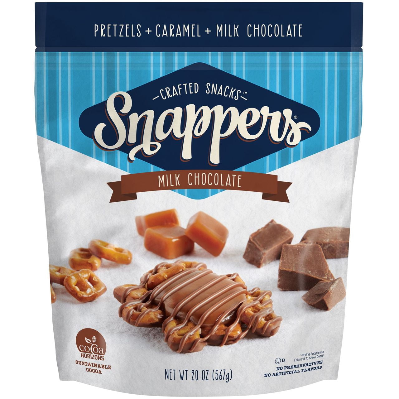 Product of Snappers Milk Chocolate, Pretzel and Caramel Snacks, 20 oz