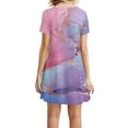 thumbnail image 3 of Fankiway Robe d'Été Imprimée pour Femmes, Jour de l'Indépendance, Décontractée, à Manches Courtes, Col Rond, Grande Taille, Printemps, 6690, 3 of 5