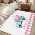 thumbnail image 4 of Area Rugs for Living Room Bedroom, Valentine's Day 4'x6' Rug Washable Carpet Runner Indoor Outdoor, Blue Truck Love Pink Plaid Romantic Non Slip Accent Floor Mats Rug for Kitchen, Office, 4 of 8