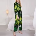 thumbnail image 3 of Lsque Tropical Summer Vibes Pattern Long Sleeve Pajama Set for Women - Soft 2-Piece Sleepwear and Loungewear Set with Pockets, Comfy Nightwear-Small, 3 of 7