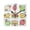 Black, variant on Food Pattern Wall Clock Square Clock Decoration Creative Clock Dual Use Black Pointer 7.78in