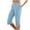 1Light Blue, variant on Yoga Capris for Womens Drawstring Elastic Waist Pants Cropped Side Split Yoga Leggings Tummy Control Hip Lift Sweatpant Athletic-Fit Quick-Dry Capris Pants Workout Running Gym Pants with Pockets