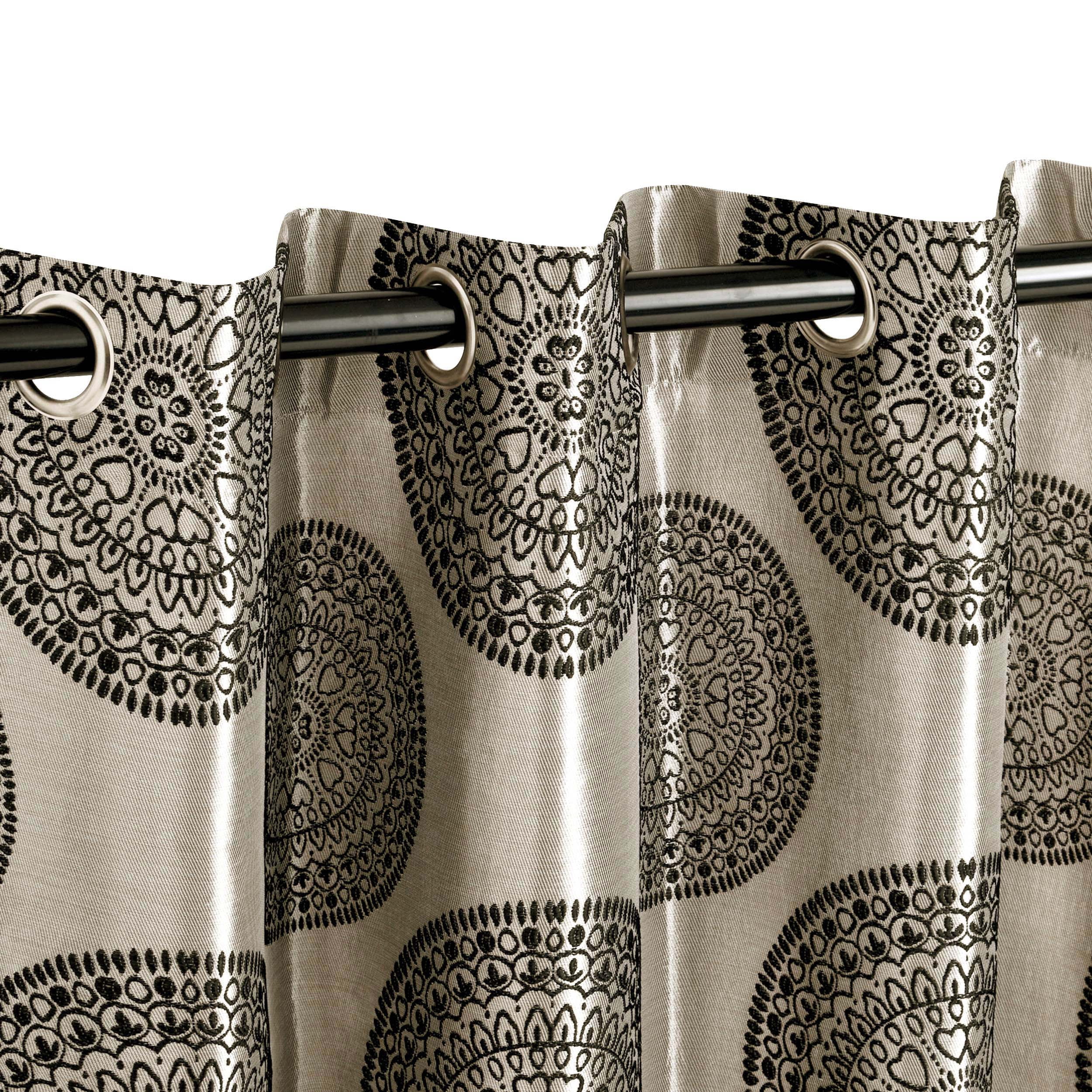Impression Jarwick Textured Jacquard Curtain Set of 2 with Grommet Top Header