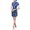 A-Dark Blue1336, variant on XIAOCHA Women's Short Sleeve Qipao Mandarin-Collar Floral Summer Mini Qipao