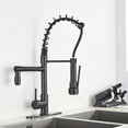 thumbnail image 6 of Matte Black Kitchen Faucet Single Handle Pull Down Sprayer Spring Mixer W/ Cover, 6 of 14