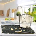 thumbnail image 5 of Moon in Black Dish Drying Mat Dish Drainer Rack Mats Water Absorbent Non-Slip Easy Clean Heat Resistant for Kitchen Counter, 5 of 8