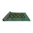 thumbnail image 2 of Ahgly Company Indoor Square Persian Turquoise Blue Traditional Area Rugs, 3' Square, 2 of 4