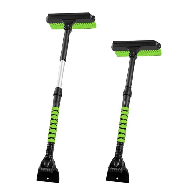 Cepillo Para Nieve De Coche, Raspador De Nieve Para Parabrisas De Coche Extensible 2 En 1, Telescópico De 66 Cm/26 Pulgadas A 80 Cm/31.5 Pulgadas, Empuñadura De Espuma,