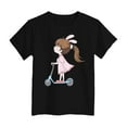 thumbnail image 4 of Gubotare Toddler T Shirts Girls' Short Sleeve T Shirts Kids' Summer Tops Crewneck Tees (Black,Size 11-12 Years), 4 of 4