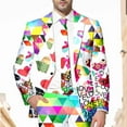 thumbnail image 4 of YAYUBA Men's Casual Lapel Blazer Valentines Day Suit Muticolor Button Business Jacket Regular Fit Sports Coats Jackets for Prom,Party,Dinner, 4 of 4