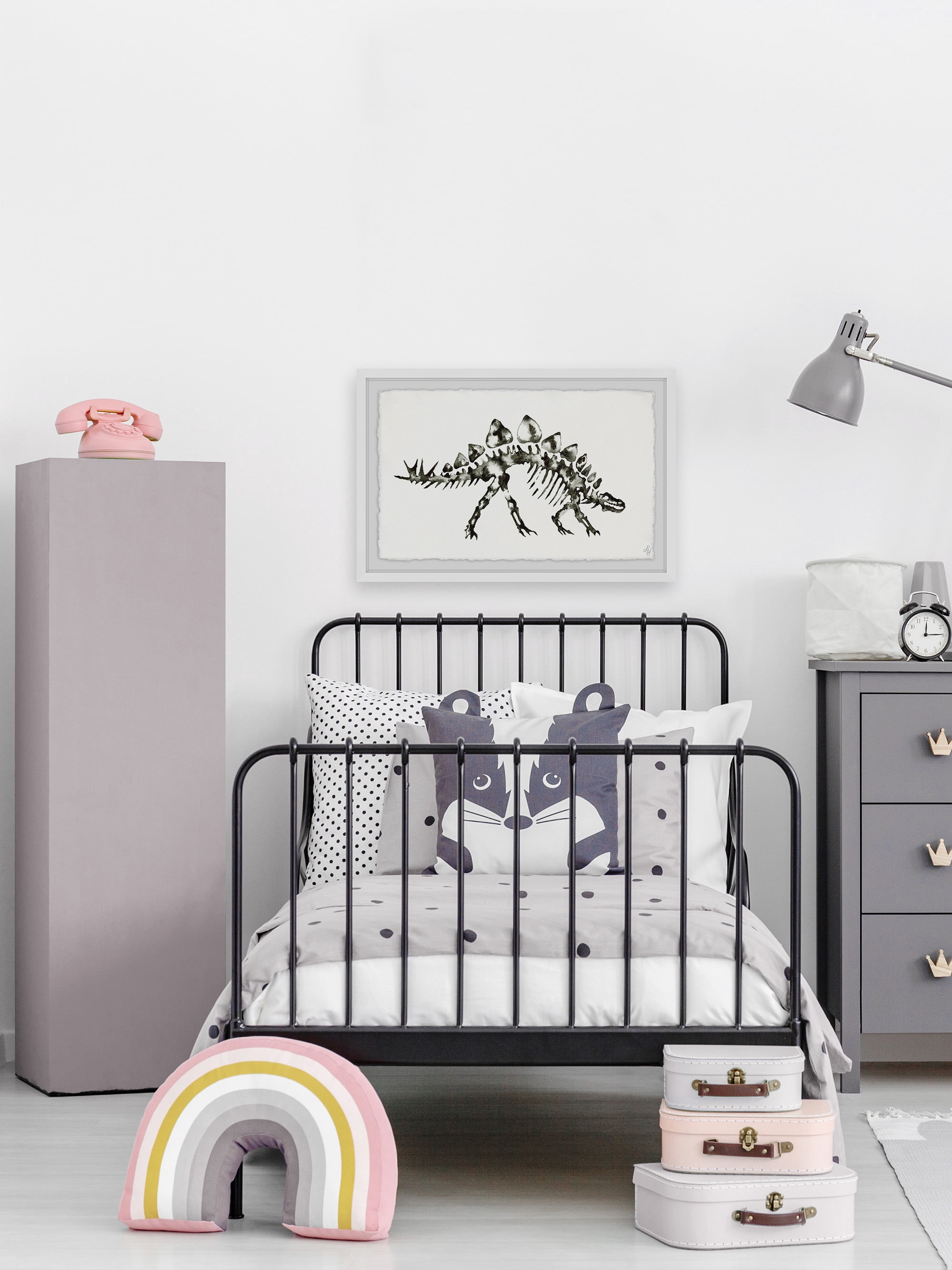 Marmont Hill Stegosaurus Skeleton Framed Wall Art