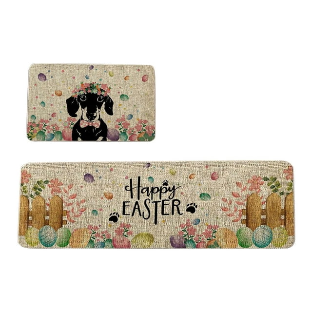 Easter Themed Two Piece Area Rug Set for Festive Home Easy and Comfort
