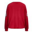 thumbnail image 7 of BODOAO Womens Sparkle Football Sequin Rugby Sweatshirt Game Day Y2K Crewneck Oversized Shirt Long Sleeve Loose Pullover Sequin Rugby Sweatshirt Crewneck Oversized Shirt Fleece Pullover Red Xxl, 7 of 7