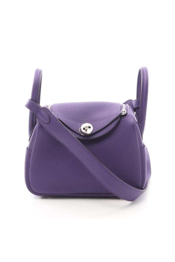 Pre-Owned Hermes Lindy Mini 2-Way Shoulder Bag/Handbag, Leather, Calfskin (Cowhide), Taurillon...