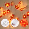 thumbnail image 4 of Cadena de luces de otoño, guirnalda de hojas de otoño, cadena de luces, 20 luces de hojas de arce, longitud 3 metros Utilizado para decoración de otoño y decoración navideña Decoración de Halloween de Namotu HR-0042, 4 of 7