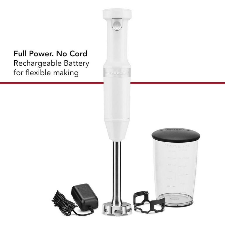 KitchenAid® White Cordless Hand Blender with Chopper and Whisk Attachment, Ra-Lin Discounters